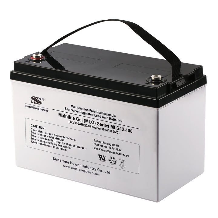 12V 100AH 10hr zyklenfest Gel Solarbatterien Photovoltaik Speicher für EPS Notbeleuchtung | Sunstone Power