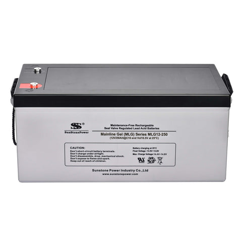 12V 250AH Gel Bleibatterie für USV Solar Anlage Notstrom Telekom | Sunstone Power