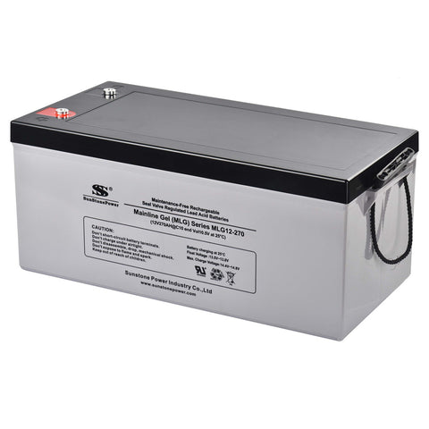 12 Volt Gel Akku MLG12-270 Deep-Cycle-Gel-Batterie 270 AH 10 HR | Sunstone Power Industrial GmbH | PV-Anlagen Produkte kaufen
