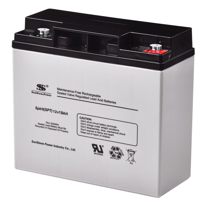 12V 18AH Wartungsfreier AGM VRLA Batterie Speicher für Notstrom Anlage UPS Alarmanlage | Sunstone Power Industrial GmbH | DE-Lager