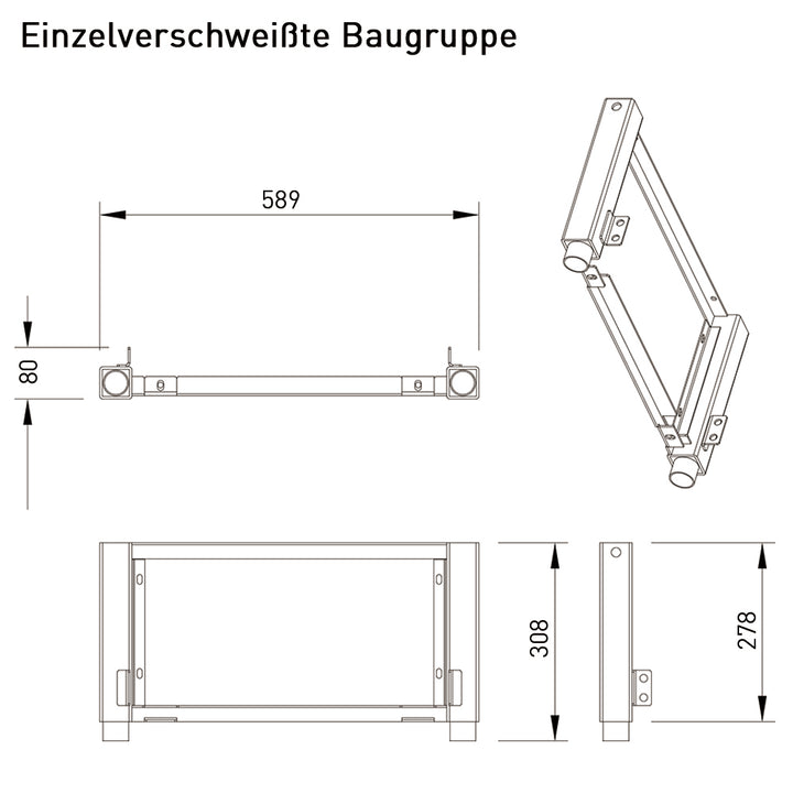 19"-Batterieschrank, 5 HE, Einzelverschweißte Baugruppe | Sunstone Power Industrial GmbH | Deutschland-Lager | PV-Anlagen Produkte kaufen
