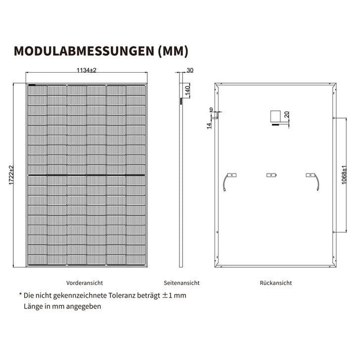 430W Schwarzes PV Modul mit TOPCon-Technik Hocheffizienz Halbzellen Mono Solarplatte | Sunstone Power