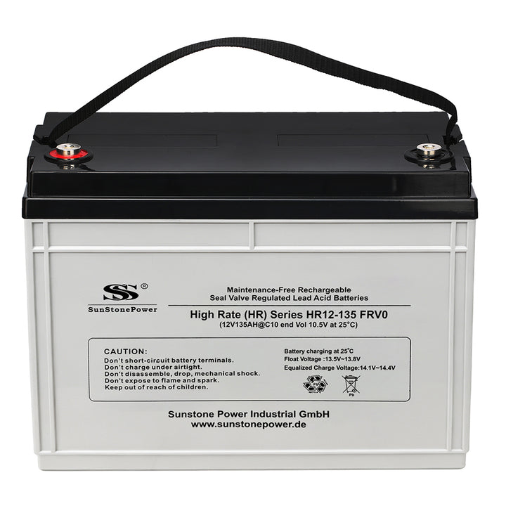 12V 135Ah High Rate AGM Akku Bleibatterie für USV-Backup-Stromversorgung Notbeleuchtung | Sunstone Power Industrial GmbH | PV-Anlagen Produkte kaufen