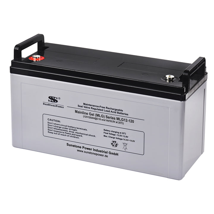 12V 120AH Blei Gel Batterie MF Akkus Batteriespeicher für Photovoltaikanlage USV Notstrom Alarmanlage | Sunstone Power