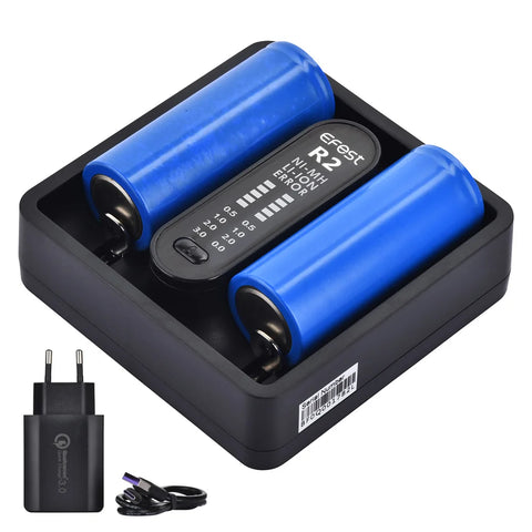 Batterieladegerät für 3,7V 18650 26650 Li-Ion Akku und 1,2V NI-MH NI-CD AA AAA Wiederaufladbare Batterien | Sunstone Power