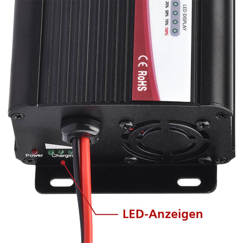 12V 10A Smart Vollautomatisches Autobatterieladegerät mit LED | Sunstone Power