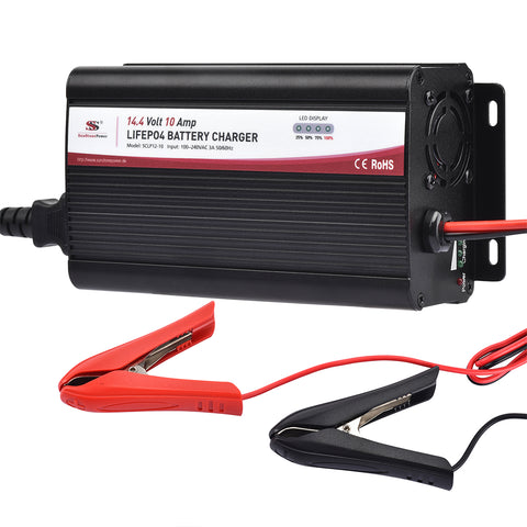 14,4V 10A Smart LiFePO4 Ladegerät KFZ Batterieladegerät