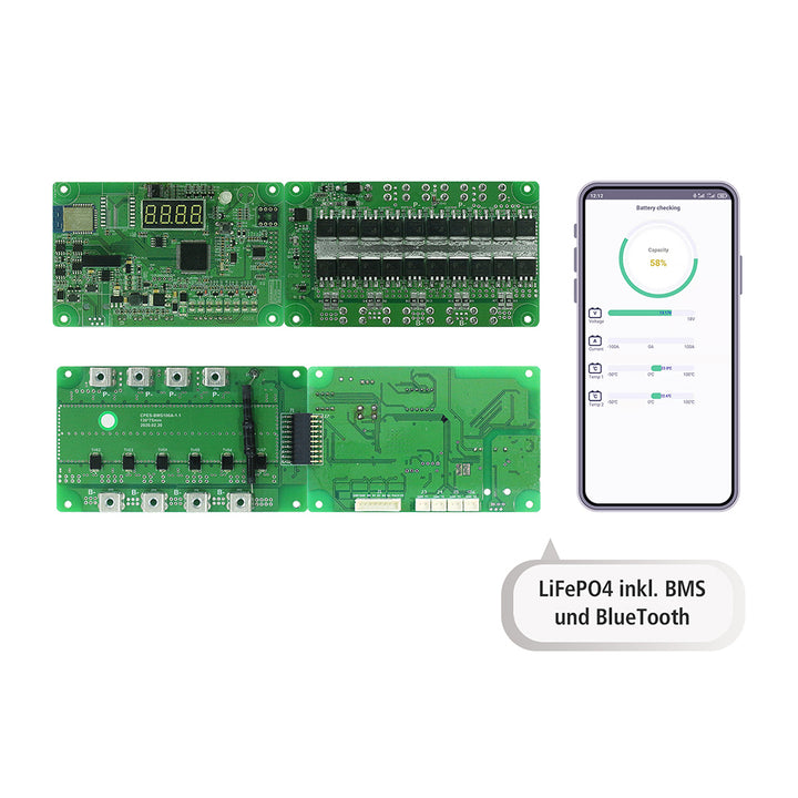 12V 100AH Lithium Akku Batterie Speicher mit BMS Bluetooth für Solaranlage 0% MwSt | Sunstone Power