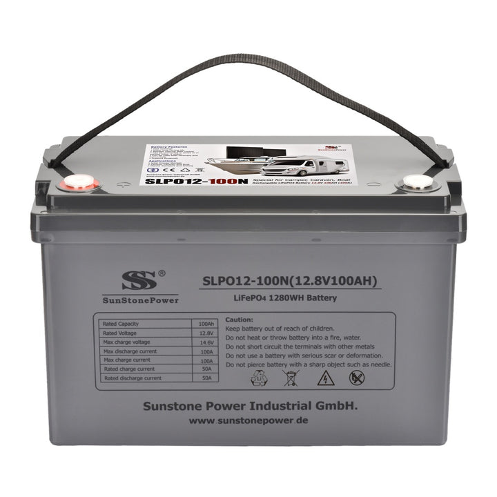 Lithium Batterie 12V 100AH Stromspeicher mit BMS für Wohnmobil Wohnwagen Garten Balkon Dach | Sunstone Power Industrial GmbH | PV-Anlagen Produkte kaufen