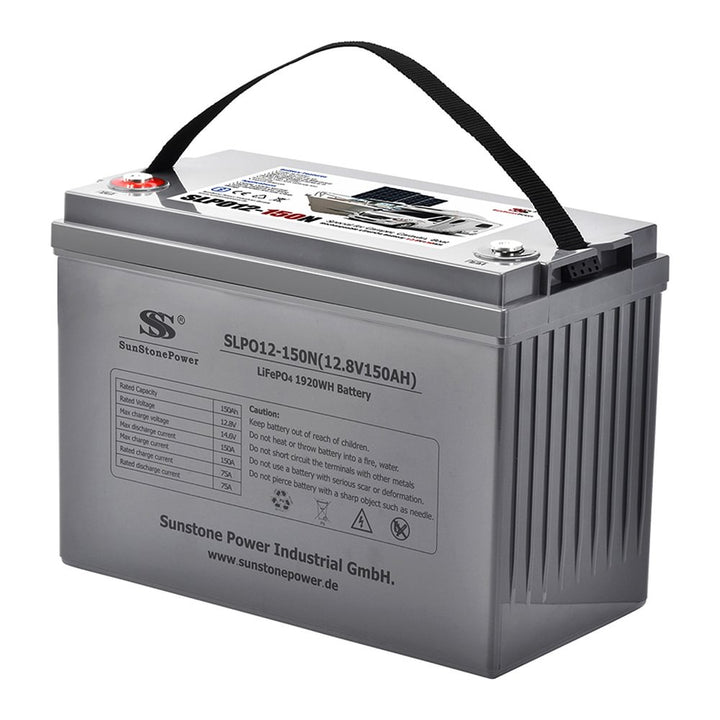 12V 150AH Lithium Ionen Akku 1C Entladung PV Anlage LiFePO4 Hausbatteriespeicher 0% MwSt | Sunstone Power