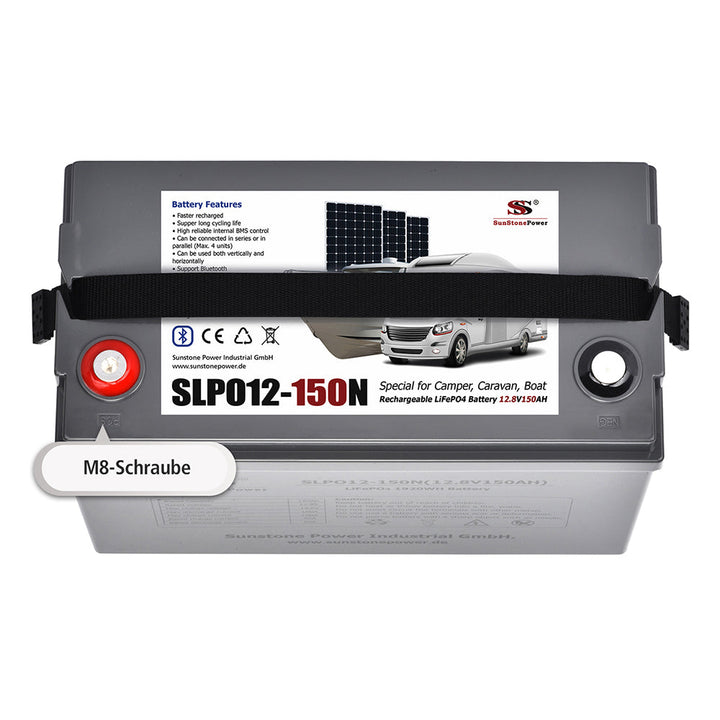 12V 150AH Lithium Batterie 1,92kWh LiFePO4 Akkuspeicher mit BMS für Caravan Womo Boot  | Sunstone Power