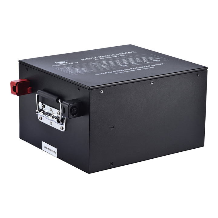 12V 200Ah LiFePO4 Batterie Untersitz Metallschale für Solar Wohnmobil Boot Caravan 0% MwSt | Sunstone Power