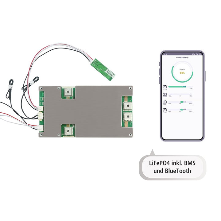 12V 200AH LiFePO4 Akku 2,56kWh Speicher mit Bluetooth BMS für Solar Wohnmobil 0% MwSt | Sunstone Power