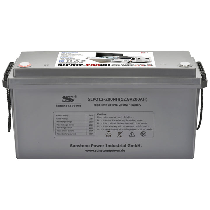 12 Volt 200 AH Lithium Batteriespeicher High-Rate 0% MwSt | Sunstone Power Industrial GmbH | PV-Anlagen Produkte kaufen