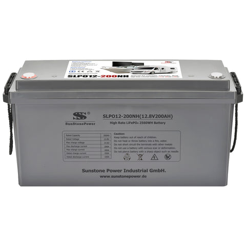 12 Volt 200 AH Lithium Batteriespeicher High-Rate 0% MwSt | Sunstone Power Industrial GmbH | PV-Anlagen Produkte kaufen