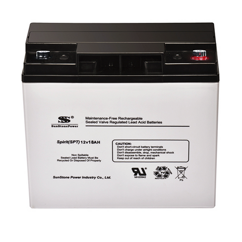 12V 18AH 20hr AGM Batterie Bleiakkus Stromspeicher mit 5-jähriger Lebensdauer | Sunstone Power Industrial GmbH | Deutschland-Lager