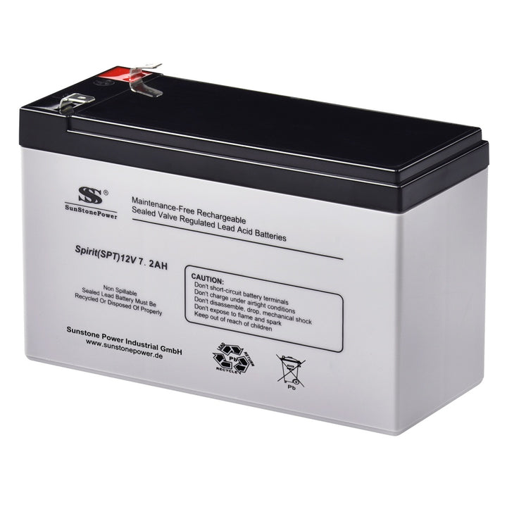 SPT12-7.2 Wartungsfreier AGM Batterie 12V 7,2Ah kaufen | Sunstone Power 