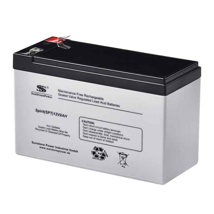 12V 9Ah USV Ersatzakku AGM Bleiakku VRLA Batterie für Alarmanlage | Sunstone Power