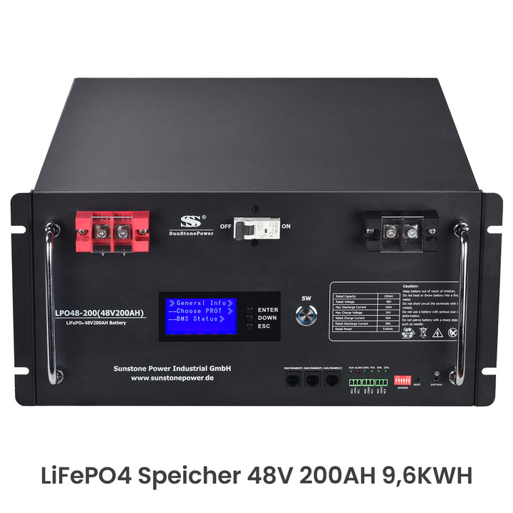 Solar Speicher LiFePO4 Batterie 48V 200AH Photovoltaik Akku zyklenfest | Sunstone Power Industrial GmbH | PV-Anlagen Produkte kaufen