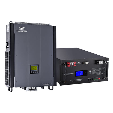 Batteriespeicher Wechselrichter Bundle KAUFEN: Wechselrichter PV Anlage 10KW 3 Phasig, LiFePO4 Batterie Speicher 48V 9,6KWH | Sunstone Power Industrial GmbH