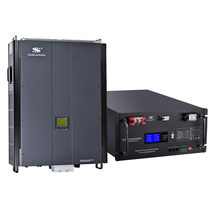 Batteriespeicher Wechselrichter Bundle KAUFEN: Wechselrichter PV Anlage 15KW 3 Phasig, 9,6KWH LiFePO4 48V Akku | Sunstone Power Industrial GmbH