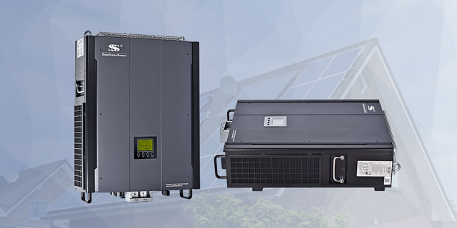 Sunstone Power 10KW 48V 3-Phasen Hybrid Wechselrichter Netzparallelbetrieb Reiner Sinus mit Netzeinspeisung