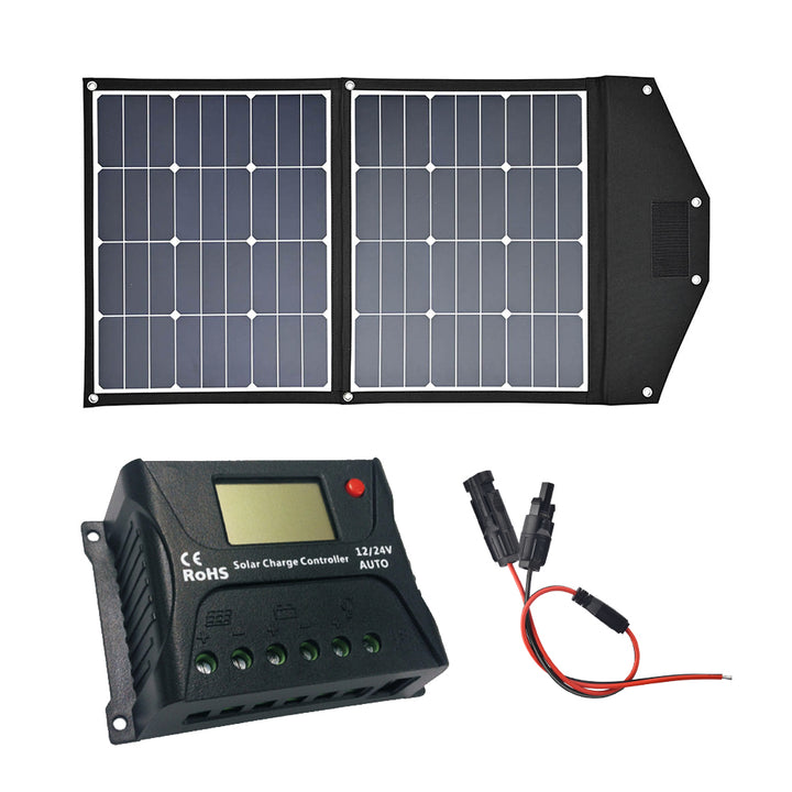 90W faltbares Solarpanel für Solargeneratoren Powerstation Camping und Garten mit Kabel Laderegler